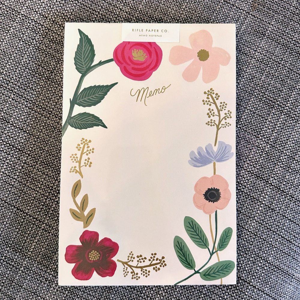 Rifle Paper Co Wildflowers Large Memo Notepad